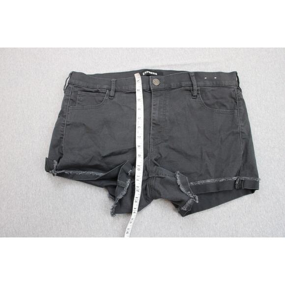 Express Shorts Womens Size 16 Black Mid Rise Stretch Supersoft Shortie - Picture 3 of 8